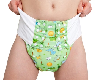 Adult ABDL Pull-On Cloth Diaper (Baby Dino’s)