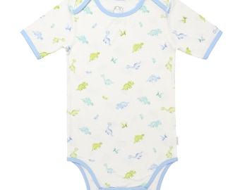 Watercolor Dinos- Adult Ribbed Bamboo Onesie