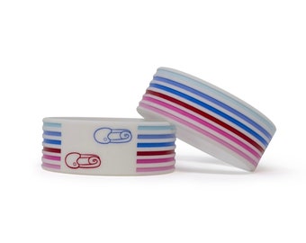 ABDL Pride Flag [Wide Silicone Wristband] (ABDL Little Space)