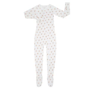 ABDL Teddy Bear- Adult Ribbed Bamboo Footed Pajamas Adult Baby / Diaper Lover / Little Space