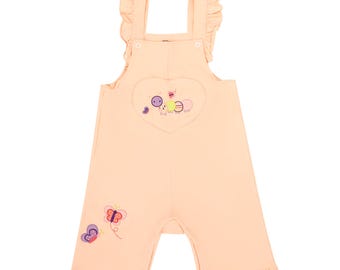 Caterpillar Cutie- Adult French Terry Cotton Overalls Romper