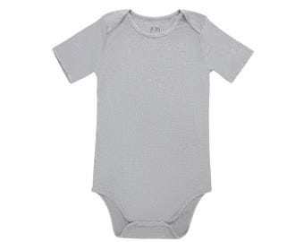 ABDL Adult Baby Onesie (Pebble) Ribbed Bamboo Bodysuit