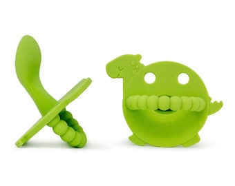 Green- Adult Silicone Dinosaur Pacifier