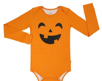 Jack-o'-lantern- Adult Bamboo Terry Onesie
