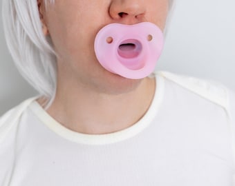 ABDL Adult Baby Pacifier (Baby Pink) Orthodontic Silicone