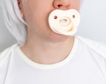 Adult Pacifier (Oat Milk) Orthodontic Silicone ABDL DDLG