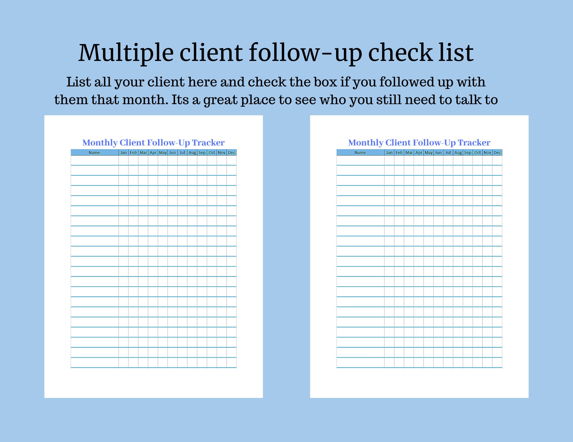Customizable Client Follow-up Planner for Herbalife Distributors ...