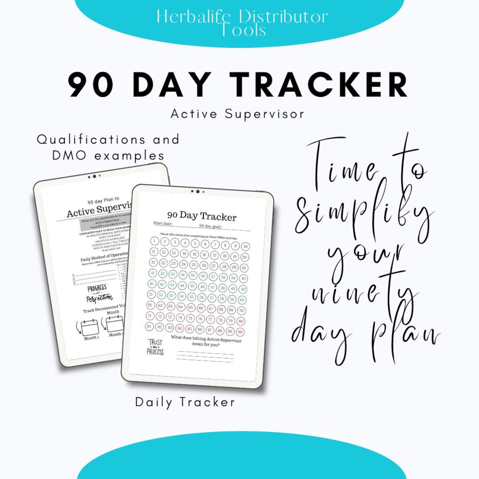 90 Day Tracker to Guide to Active Supervisor, Herbalife Distributor ...