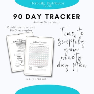 90-Day Herbalife Distributor Tracker | Daily DMO Planner, Supervisor Qualification Guide, Paper Tracking Sheet