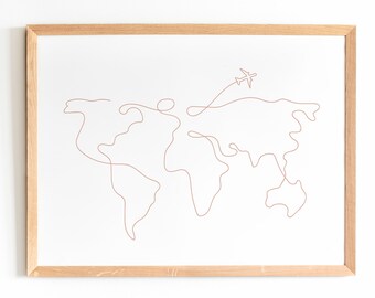 Line Art Map Etsy