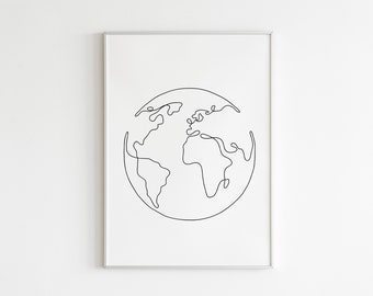 Line Art Map Etsy
