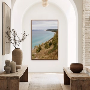 Lake Michigan empire bluff trail, photography print by P. Deacon