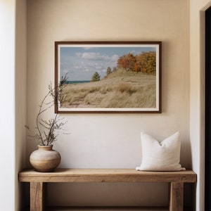 Lake Michigan in the fall, photography print by P. Deacon
