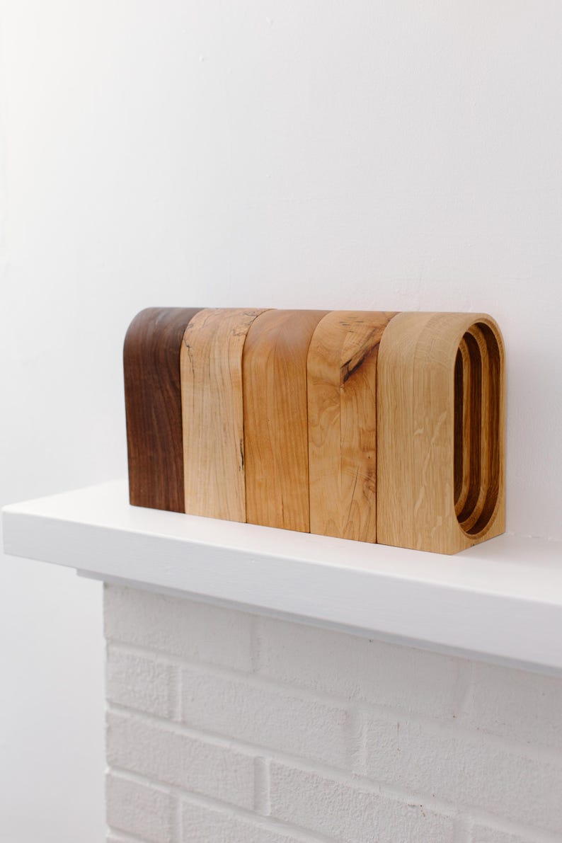 Limited Run: Cherry Wood Headphone Stand | Handmade Unique Desk Art | Minimalist Headset Holder image 10