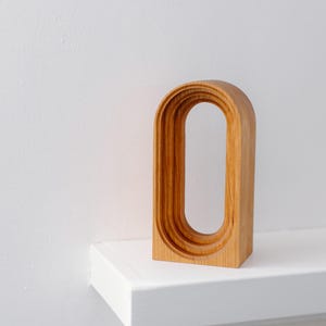 Limited Run: Cherry Wood Headphone Stand | Handmade Unique Desk Art | Minimalist Headset Holder image 5