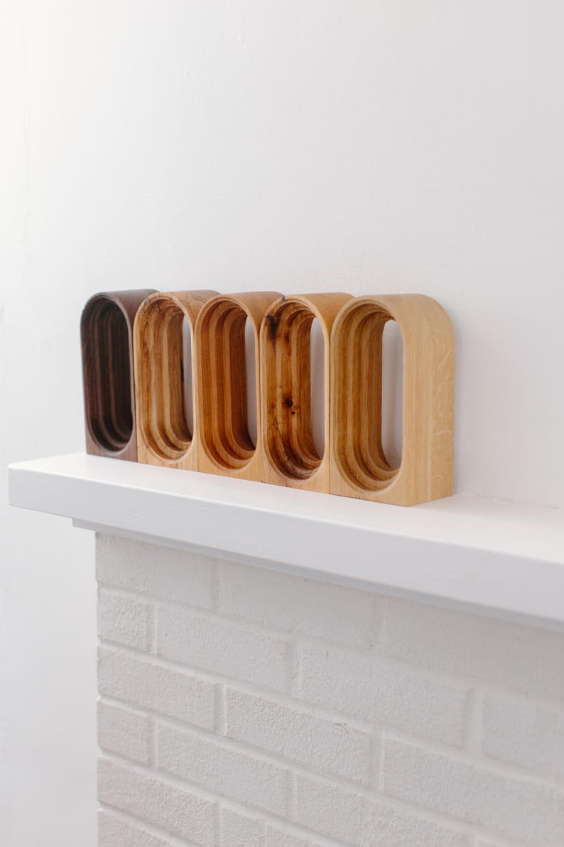 Limited Run: Cherry Wood Headphone Stand | Handmade Unique Desk Art | Minimalist Headset Holder image 9