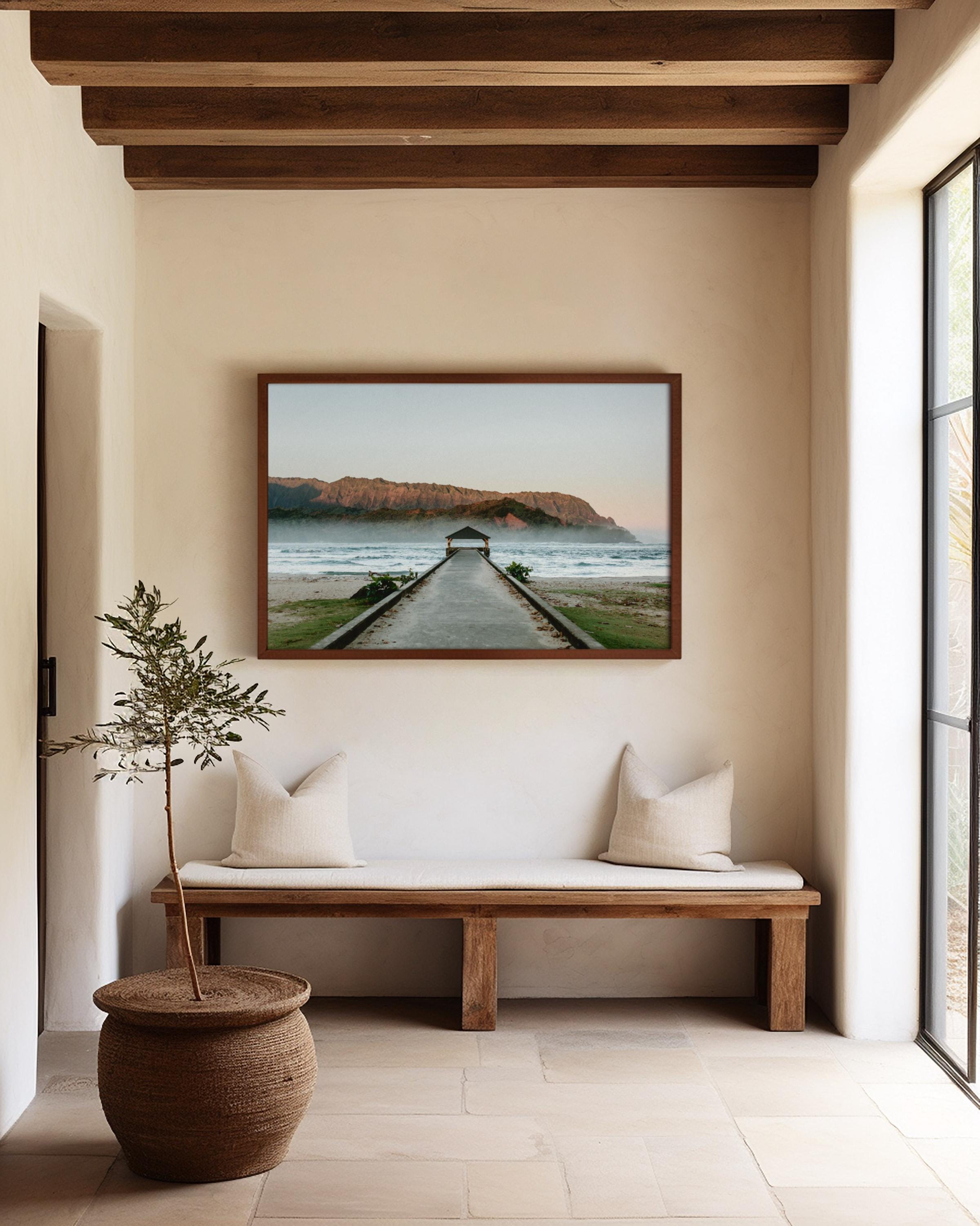 Hanalei Bay Kauai Hawaii, travel photography print by P. Deacon