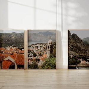 Set of 3 photos from Kotor Montenegro, travel photography prints by P. Deacon
