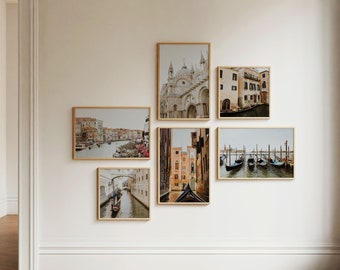 Set of 6 photos from Venice Italy, travel photography prints by P. Deacon