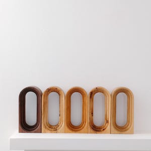 Limited Run: Cherry Wood Headphone Stand | Handmade Unique Desk Art | Minimalist Headset Holder image 8