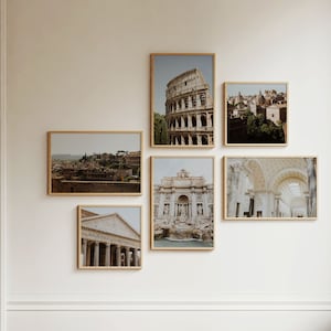 Set of 6 photos from Rome Italy, travel photography prints by P. Deacon