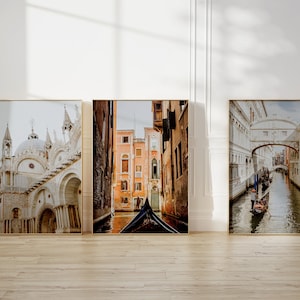 Set of 3 photos from Venice Italy, travel photography prints by P. Deacon