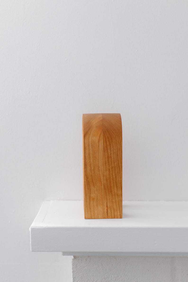 Limited Run: Cherry Wood Headphone Stand | Handmade Unique Desk Art | Minimalist Headset Holder image 7
