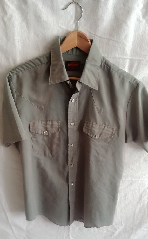 STIR-UPS Iridescent Western Short Sleeve Shirt Wit