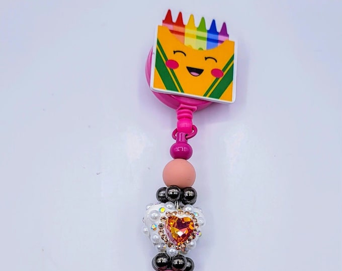 Teacher, badge reels, beaded badge reels