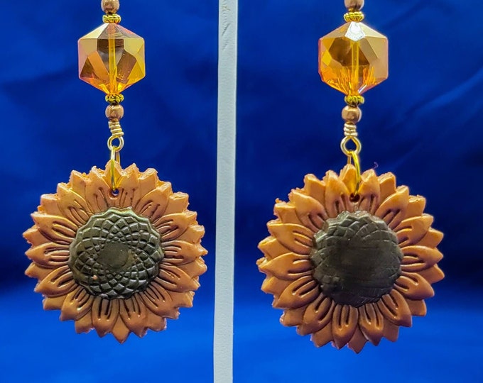 Sunflower jewelry, Holiday gifts, Holiday jewelry, fall jewelry, necklace