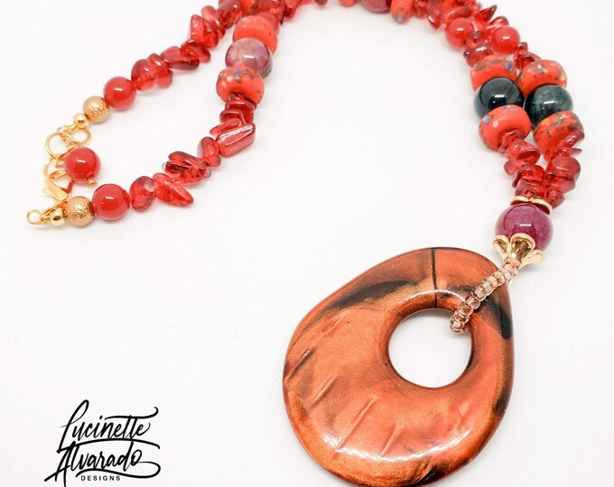 summer necklace, beach jewelry, sun-themed necklace