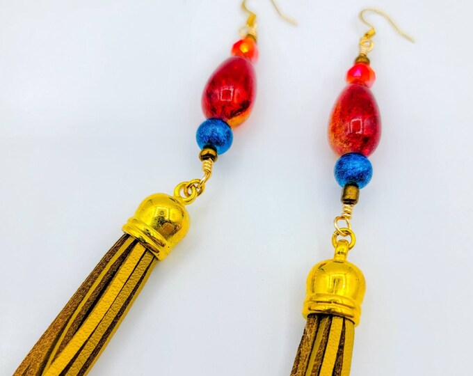 beach jewelry, summer earrings, sun-themed earrings