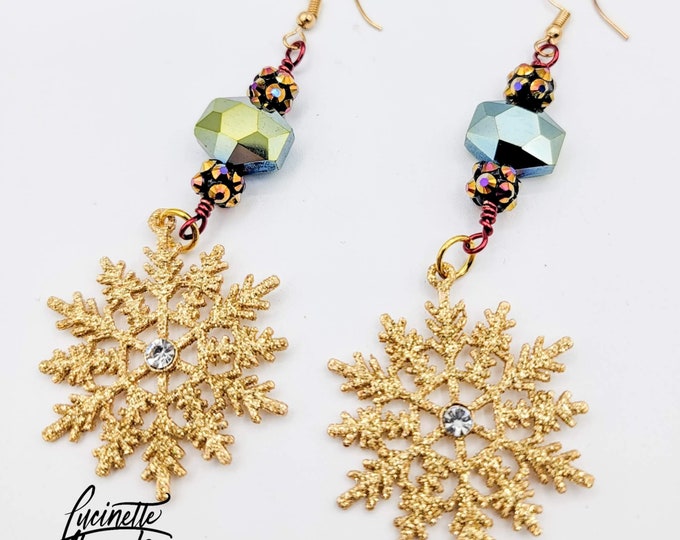 Christmas present, Christmas jewelry, snowflake jewelry