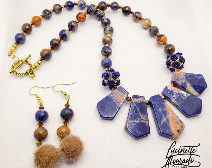 Orange sodalite jewelry, Holiday gifts, Holiday jewelry, fall jewelry, necklace