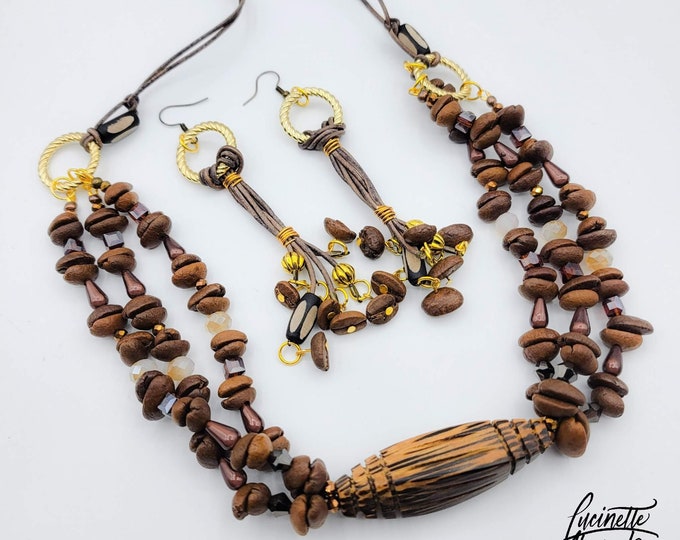 Coffee jewelry, Holiday gifts, Holiday jewelry, fall jewelry, necklace