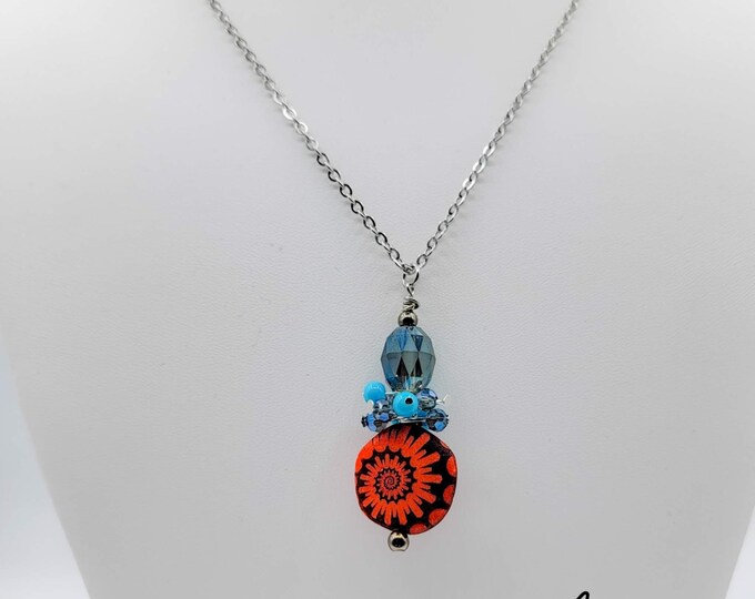 Summer jewelry, summer necklace, stainless steel