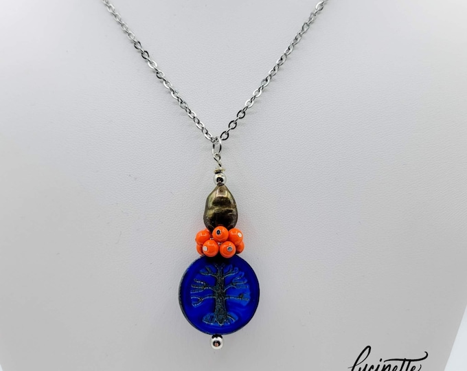 summer necklace, beach jewelry, sun-themed necklace