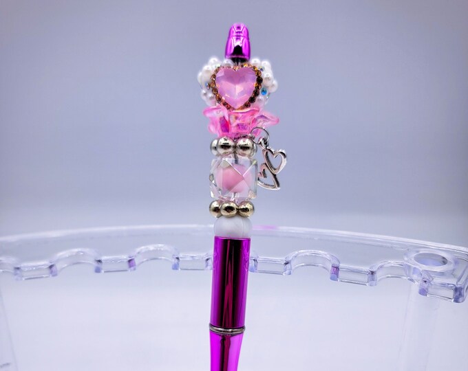 Heart Beadable pen, ballpoint pen, pen