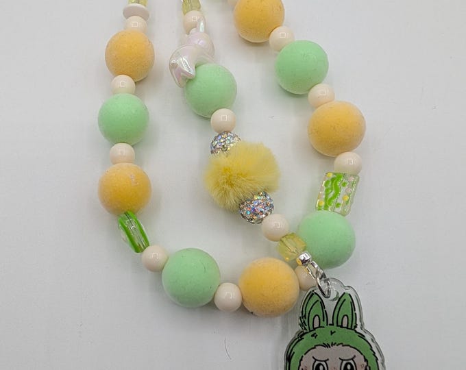 Labubu Inspired Beaded Keychain