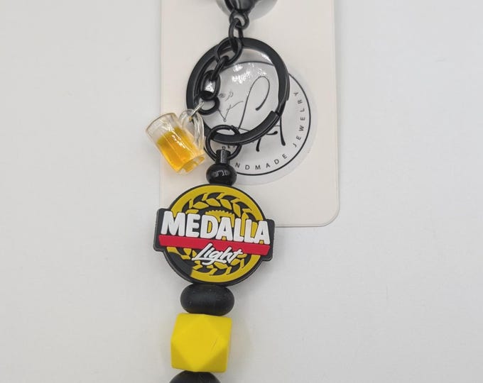 Puerto Rico Keychain; Silicone Bead Bag Charm; Boricua Gift