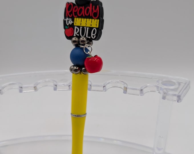Teacher gifts, Ready to Rule, Beadable Pens, Ballpoint pens, yellow