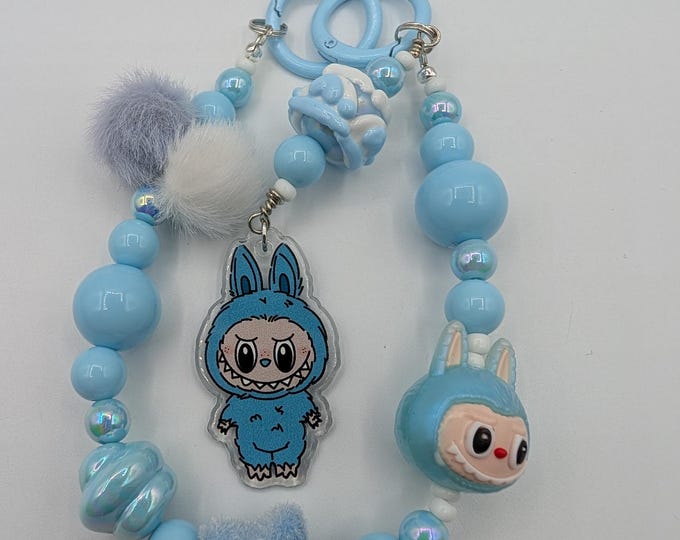 Labubu Inspired Beaded Keychain