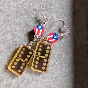 Puerto Rico Jewelry, Puerto Rican earrings, lightweight dangle earrings, DTMF inspired