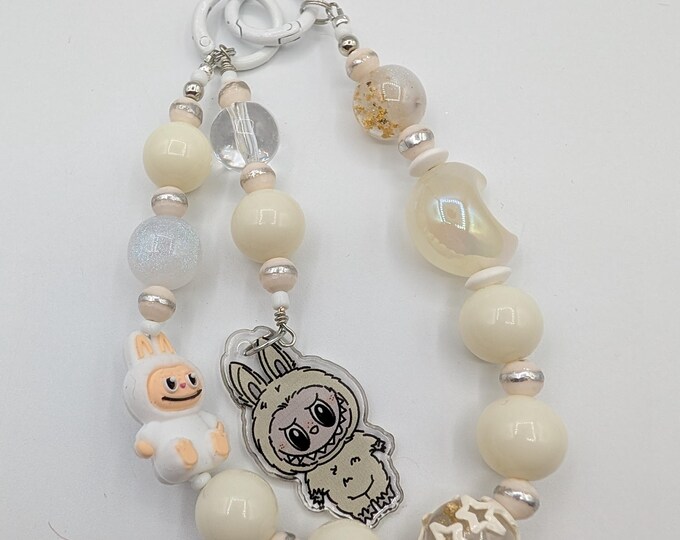 Labubu Inspired Beaded Keychain