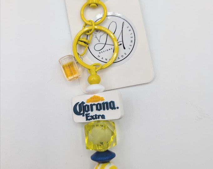 Puerto Rico Keychain; Silicone Bead Bag Charm; Boricua Gift