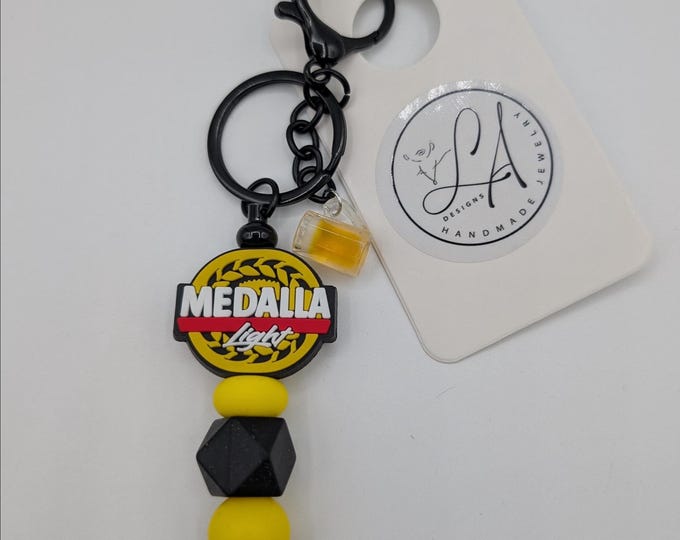 Puerto Rico Keychain; Silicone Bead Bag Charm; Boricua Gift