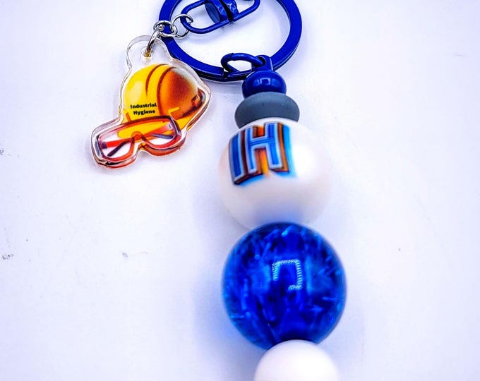 Beadable keychain, keychain, industrial htgiene