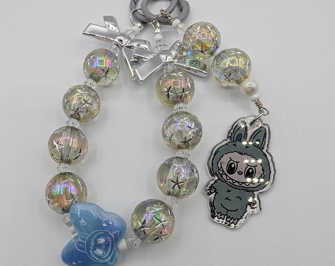 Labubu Inspired Beaded Keychain