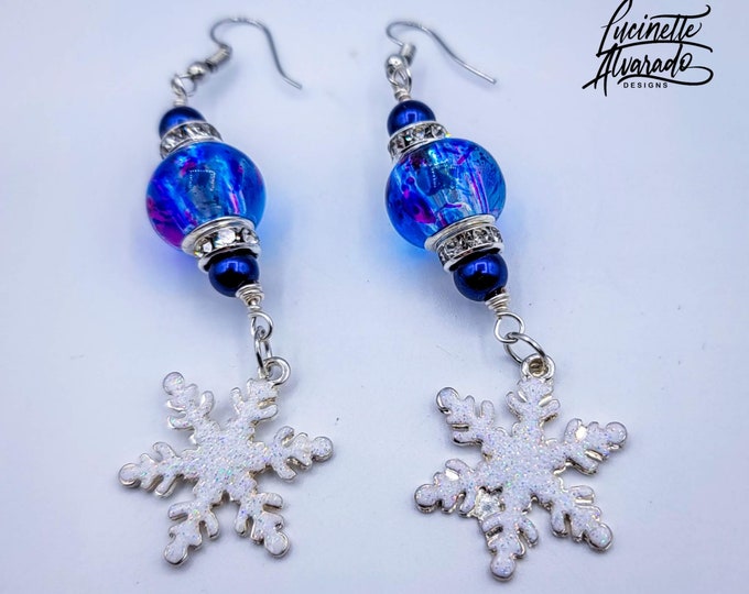 Christmas gift, Christmas earrings, lightweight jewelry