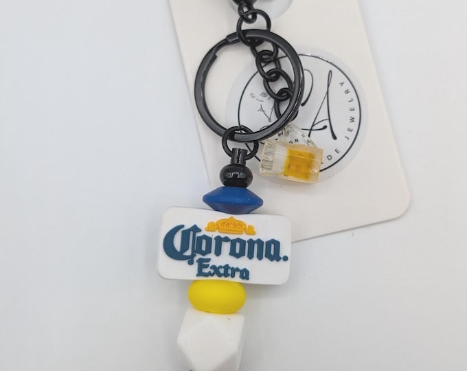 Puerto Rico Keychain; Silicone Bead Bag Charm; Boricua Gift